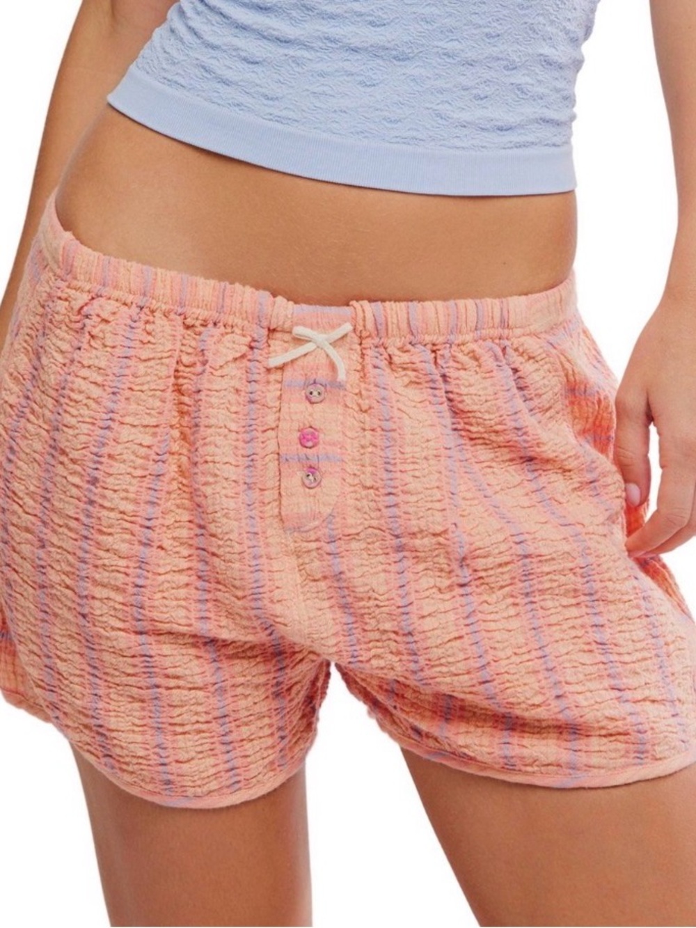 NWT Free People pink and purple striped shorts xs